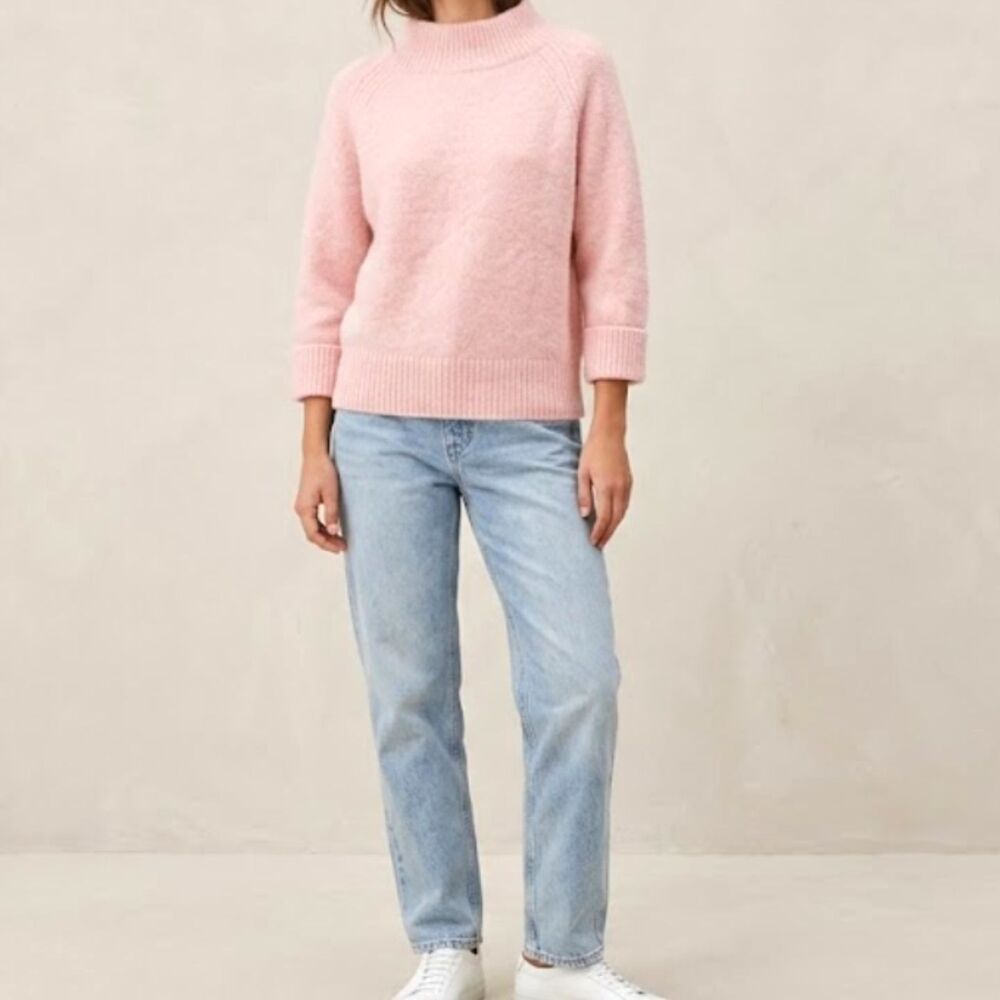 3.1 Phillip Lim Plush Alpaca Wool Blend Sweater Pink Women Oversized XS Parisian
